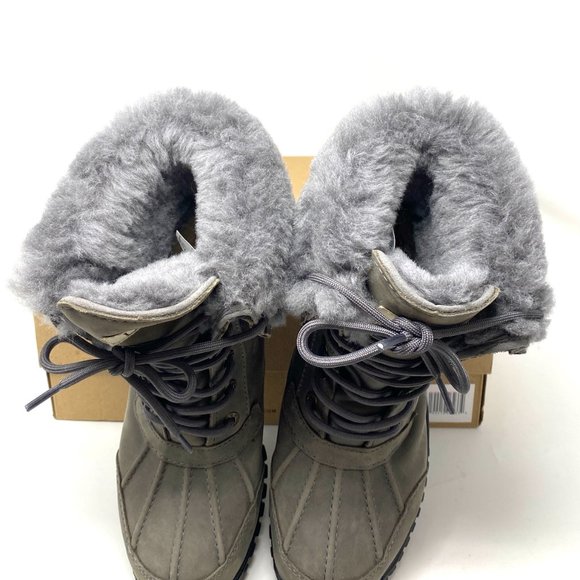 UGG  Adirondack 2 Exotic Charcoal Leather Women - Picture 8 of 9